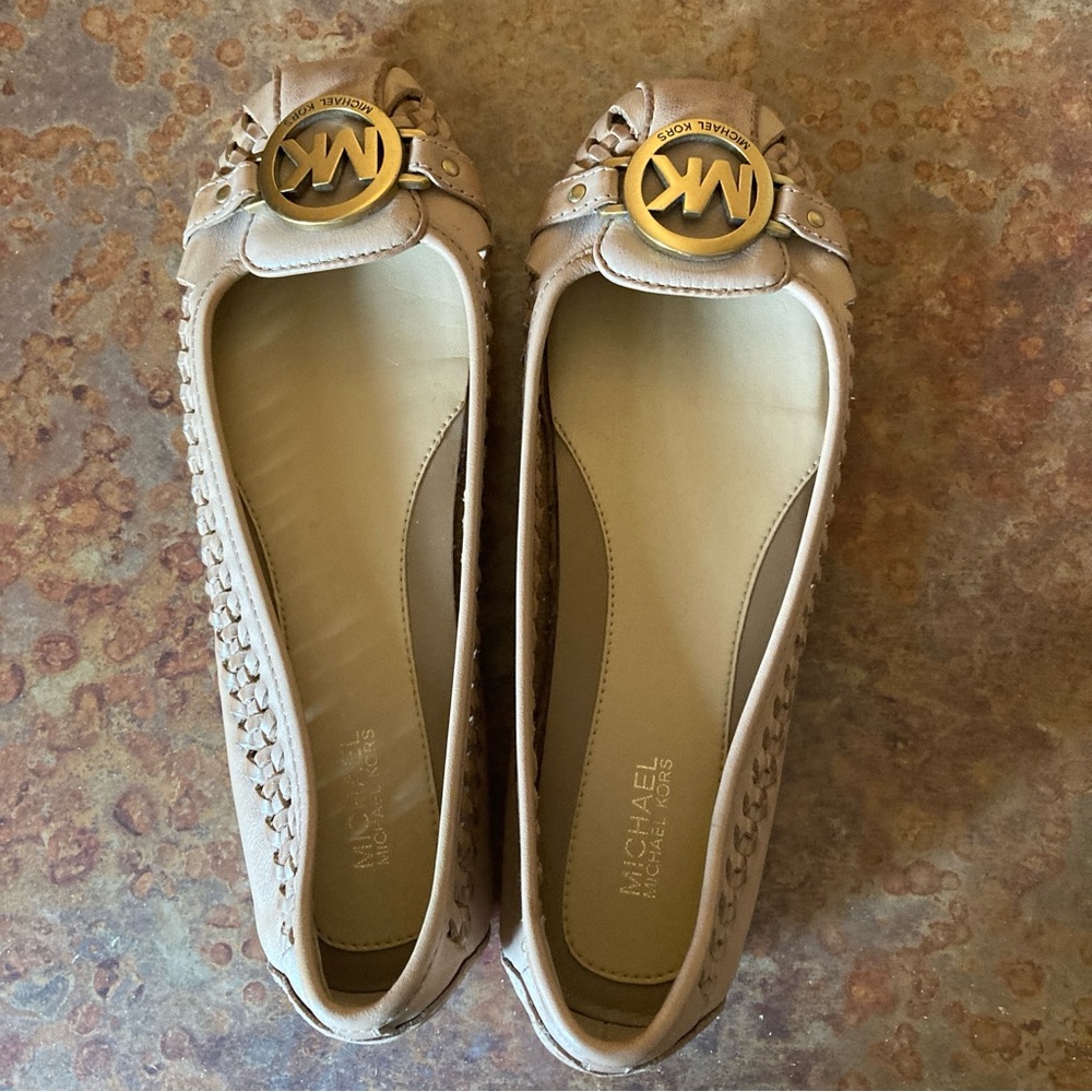 Michael Michael Kors Size 6.5 burnished tan leather slip on moccasins - Picture 11 of 12